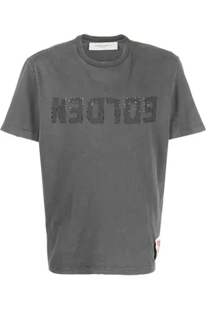 Golden Goose Tops, Heren, Grijs, M, Antraciet T-shirt Model 60318