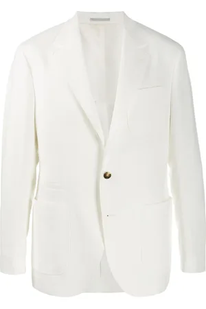 Brunello Cucinelli Jassen, Heren, Wit, 2Xl, Katoen, Witte Jas