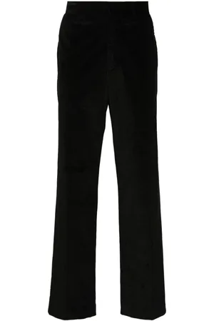 TAGLIATORE Broeken, Heren, Zwart, S, Katoen, Zwarte Corduroy Rechte Pijpen Broek