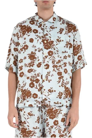 LANEUS Overhemden, Heren, Veelkleurig, 2Xl, Gedrukte viscose overhemd met knoopsluiting
