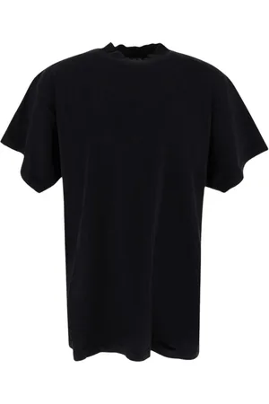 Balenciaga Tops, Heren, Zwart, S, Logo T-shirt Casual Modekleding