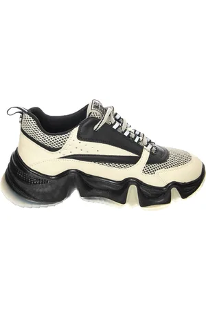 Steve Madden Schoenen, Dames, Veelkleurig, 36 1/2 EU, Leer, Low-Profile Sneakers met Veters
