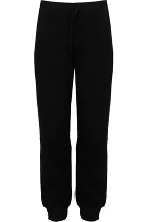 Emporio Armani Broeken, Heren, Zwart, S, Katoen, Klassieke Casual Broek met Elastische Tailleband