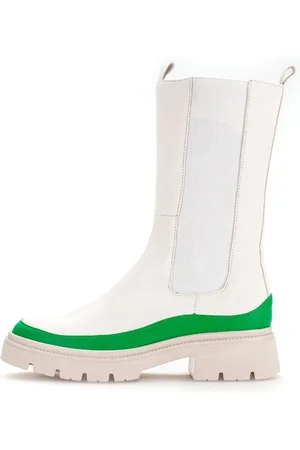 Gabor Schoenen, Dames, Wit, 37 1/2 EU, Leer, Halfhoge laars met stijlvol design