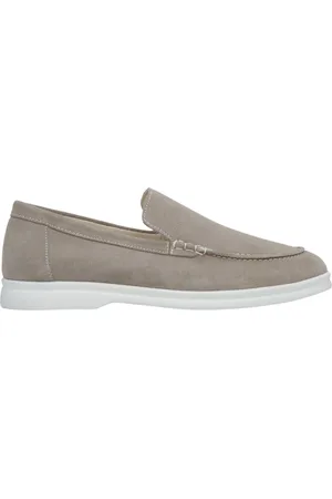 Estro Schoenen, Dames, Grijs, 40 EU, Suède, Donkergrijze suède loafers