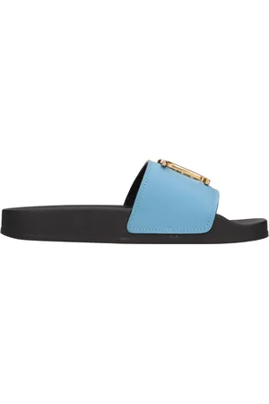 Dsquared2 Schoenen, Dames, Blauw, 36 EU, Leer, Slippers Blauw