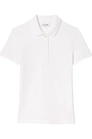 Lacoste Tops, Dames, Wit, L, Katoen, Klassieke witte T-shirts en polo`s