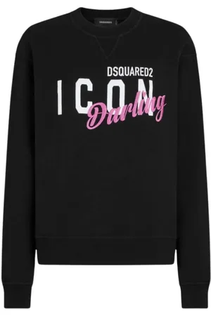 Dsquared2 Sweatshirts & Hoodies, Dames, Zwart, XS, Katoen, Icon Darling Sweatshirt