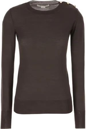Stella McCartney Truien, Dames, Bruin, M, Wol, Rondgebreide trui