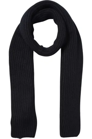 Dondup Accessoires, Heren, Zwart, ONE Size, Wol, Wool Logo Sjaal
