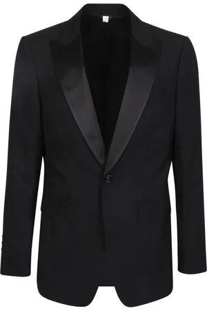 Burberry Jassen, Heren, Zwart, M, Katoen, Verfijnde Oak Leaf Tuxedo Jas
