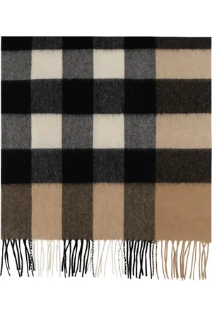 Burberry Accessoires, Dames, Veelkleurig, ONE Size, Kasjmier, Geruite Kasjmier Sjaal