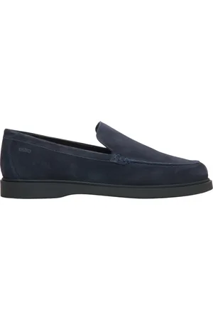 Estro Schoenen, Heren, Blauw, 43 EU, Donkerblauwe loafers