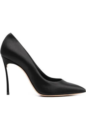 Casadei Schoenen, Dames, Zwart, 36 EU, Leer, Blade Twenties Leren Pumps
