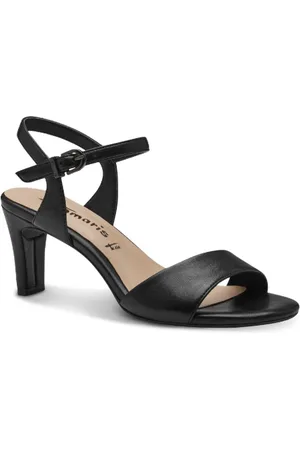 Tamaris Schoenen, Dames, Zwart, 41 EU, Zwarte Sandaal met Gesp
