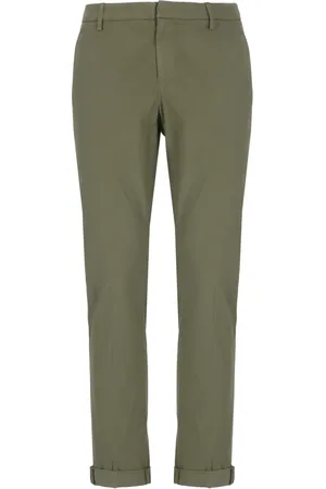 Dondup Broeken, Heren, Groen, W33, Katoen, Katoenen broek met zakken