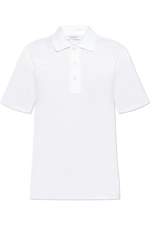 Lanvin Tops, Heren, Wit, XL, Katoen, Cotton Polo Shirt