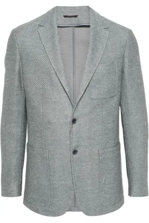 CANALI Jassen, Heren, Grijs, L, Katoen, Linnen/katoenen jas