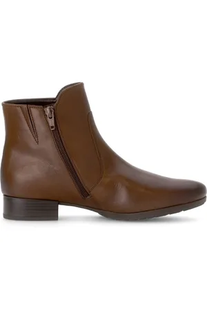 Gabor Schoenen, Dames, Bruin, 40 1/2 EU, Leer, Elegante leren enkellaars