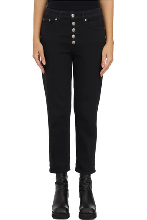 Dondup Jeans, Dames, Zwart, W24, Jeans met juweelversiering