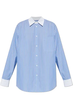 Marni Blouses & Shirts, Dames, Blauw, S, Katoen, Shirt met Streepjespatroon
