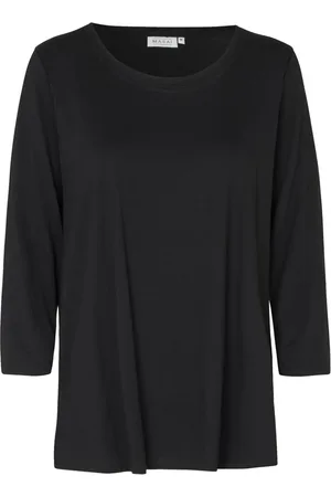 Masai Tops, Dames, Zwart, S, Zachte en Stijlvolle Macecille Top met Lange Mouwen