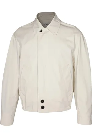 Lanvin Jassen, Heren, Wit, M, Katoen, Ice Color Cotton Blouson Jacket