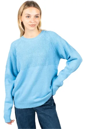 Silvian Heach Truien, Dames, Blauw, XS, Nylon, Rondgebreide trui