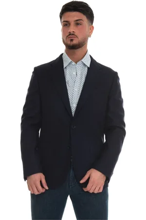 FAY Jassen, Heren, Blauw, 3Xl, Kasjmier, 2 Knoop Decostruita Kasjmier Blend Blazer