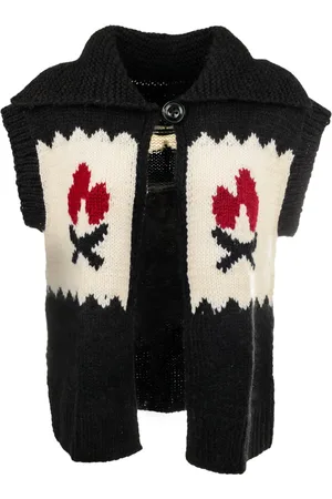 Dsquared2 Truien, Dames, Zwart, S, Wol, Merino Wol Cardigan