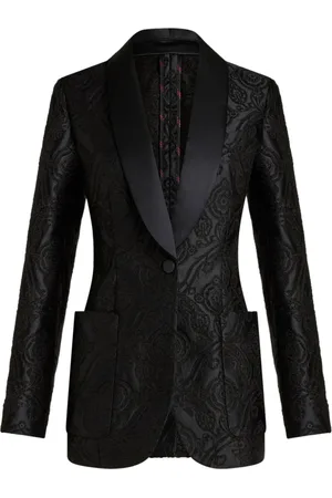 Etro Jassen, Dames, Zwart, L, Stijlvolle Jas