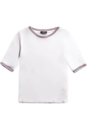 FAY Tops, Dames, Wit, L, Witte T-shirts en Polo Collectie