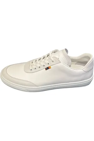 Paul Smith Schoenen, Heren, Wit, 43 EU, Leer, Witte Leren Sneakers Klassiek Luxe
