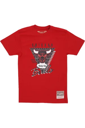 Mitchell & Ness Tops, Heren, Rood, M, Katoen, Chicago Bulls NBA Tee Hardwood Classics