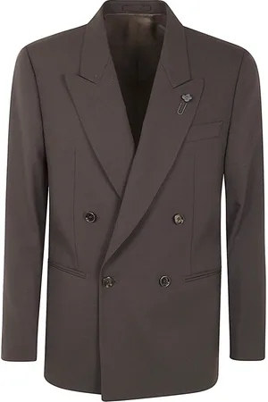 LARDINI Jassen, Heren, Bruin, L, Wol, Attitude Drop Jacket