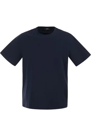 HERNO Tops, Heren, Blauw, 2Xl, Katoen, Stretch katoenen jersey T-shirt