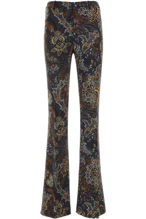 Etro Broeken, Dames, Veelkleurig, S, Stretch Viscose Printed Pant