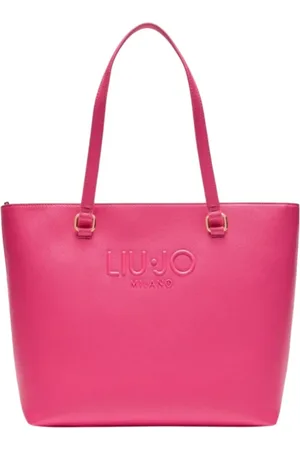 Liu Jo Tassen, Dames, Roze, ONE Size, Polyester, Stijlvolle Shoppingtas met Ritssluiting