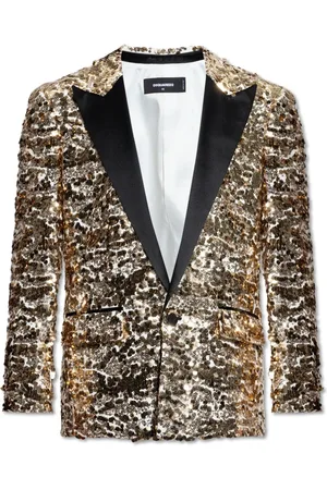 Dsquared2 Jassen, Heren, Geel, M, Polyester, Sequin Blazer