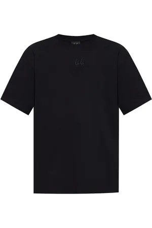 44 Label Group Tops, Heren, Zwart, M, Katoen, Logo Geborduurd T-shirt