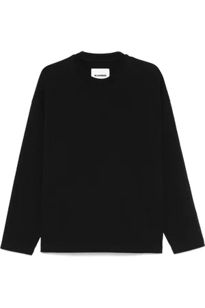 Jil Sander Tops, Heren, Zwart, M, Katoen, Casual Katoenen T-shirt voor Mannen