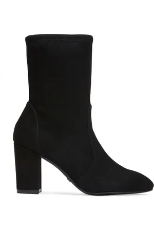 Stuart Weitzman Schoenen, Dames, Zwart, 37 1/2 EU, Suède, Yuliana 80 Mid-Calf Laarzen
