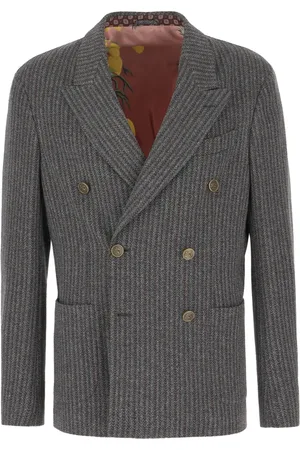 Etro Jassen, Heren, Grijs, L, Katoen, Stijlvolle Jassen en Vesten Collectie