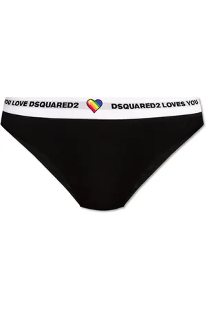Dsquared2 Ondergoed, Dames, Zwart, M, Katoen, Logo Briefs