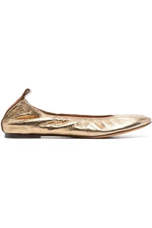 Lanvin Schoenen, Dames, Geel, 38 EU, Gouden Ballerina`s