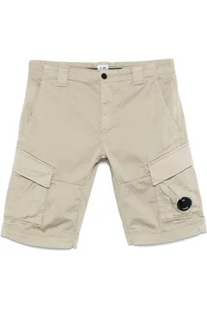 C.P. Company Korte broeken, Heren, , M, Satijn, Satijnen Stretch Cargoshorts