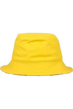 Burberry Accessoires, Heren, Geel, ONE Size, Katoen, Marigold Bucket Hat