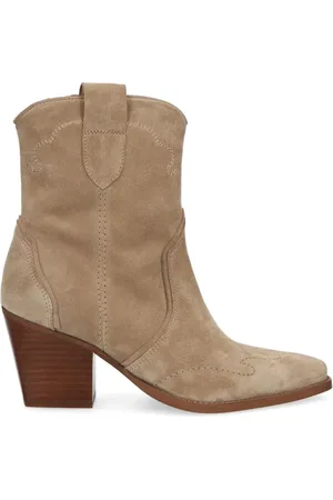 Manfield Schoenen, Dames, , 42 EU, Leer, Western Velourslaarzen