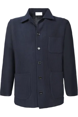 LARDINI Jassen, Heren, Blauw, S, Katoen, Blauw Overhemd