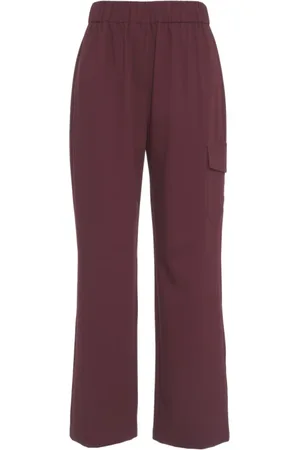 Gender Broeken, Dames, Rood, S, Rode Cargo Wide Leg Broek